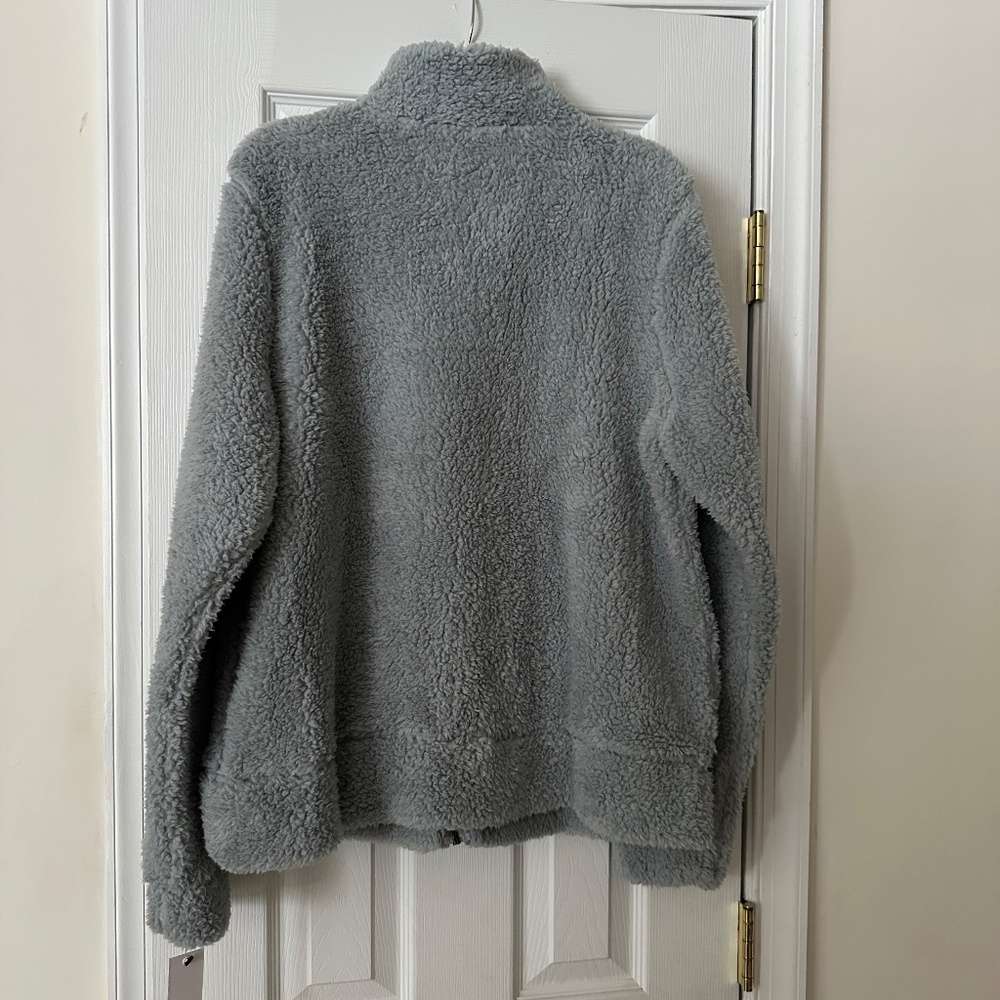 NWT Sonoma SHERPA Zippered Jacket XL Juniors GRAY - Picture 2 of 2
